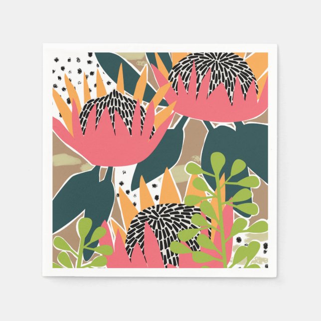 King Protea I Serviette (Vorderseite)