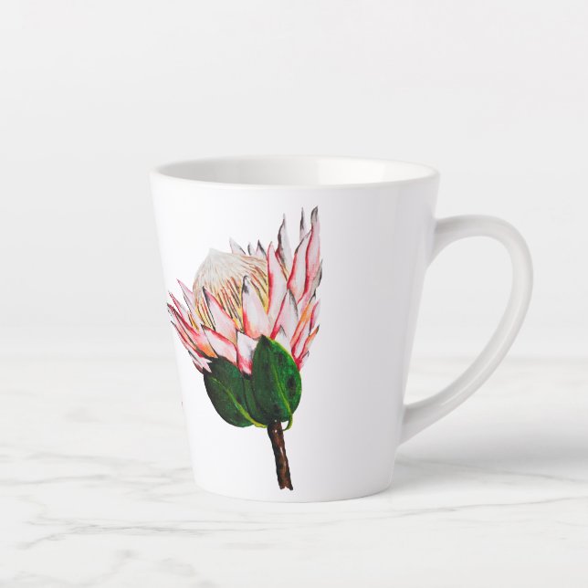 King Protea Schönes Leben Latte Tasse (Rechts)