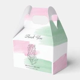 King Protea Watercolor Wedding Geschenkschachtel