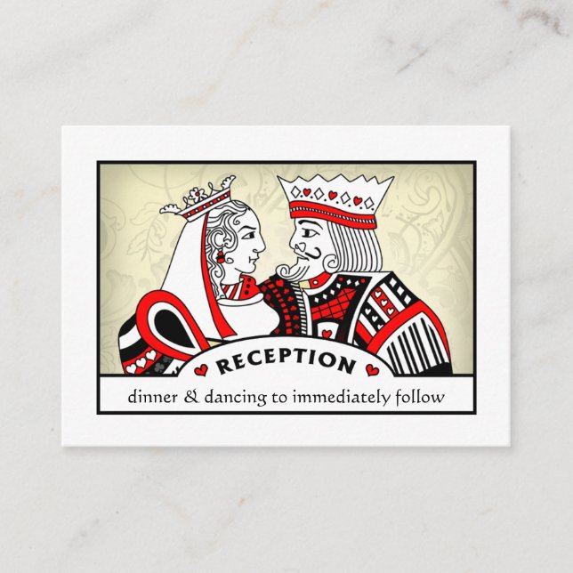 King & Queen - 3,5 x 2,5 Cartes de réception de ma (Devant)
