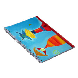 King Queen Abstrakt Art Whimsical Notebook Notizblock