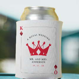 King & Queen of Diamonds Casino Poker Card Hochzei Dosenkühler