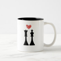 King & Queen Schach Tasse