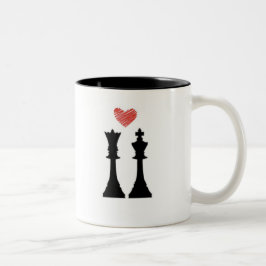 King & Queen Schach Tasse