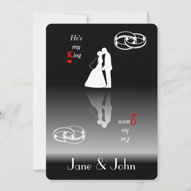 King & Queen | SES Cartes Faire-part de mariage (Devant)