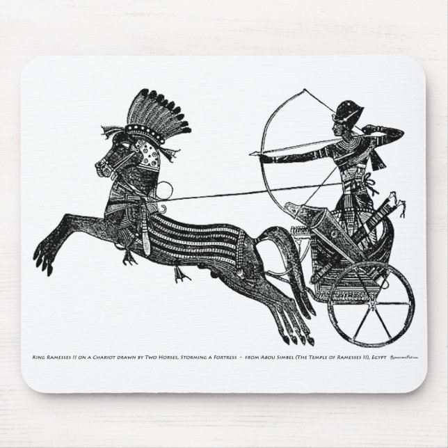 King Ramesses II Vintag ägyptische Art Mousepad! Mousepad (Vorne)