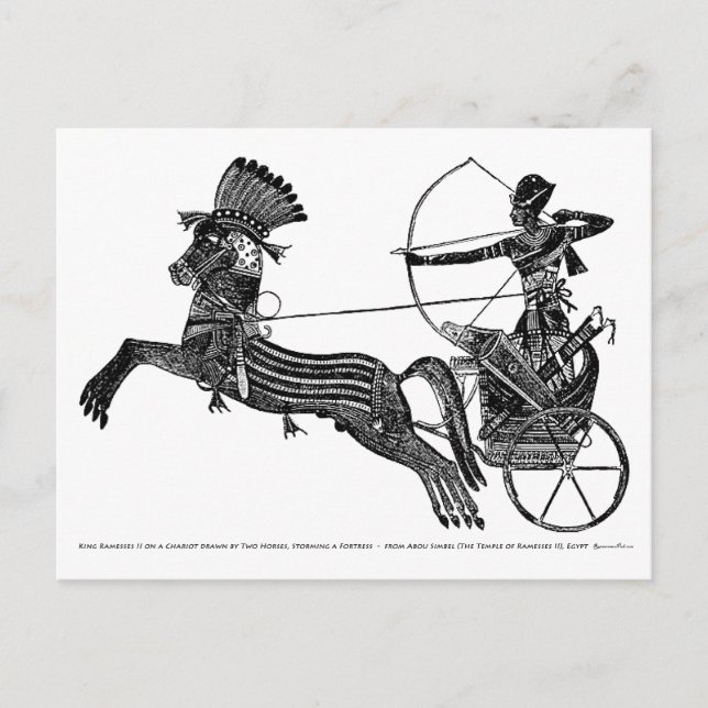 King Ramesses II Vintag ägyptische Kunstkarte! Postkarte (Vorderseite)