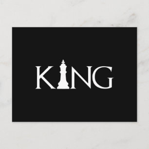 King Schach Piece Halloween Kostümstuhl Lover Ankündigungspostkarte