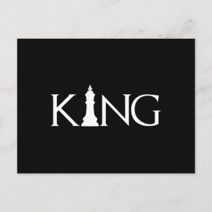King Schach Piece Halloween Kostümstuhl Lover Feiertagspostkarte