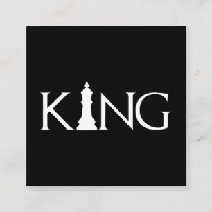 King Schach Piece Halloween Kostümstuhl Lover Quadratische Visitenkarte