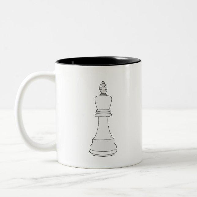 King Schess Zweifarbige Tasse (Links)