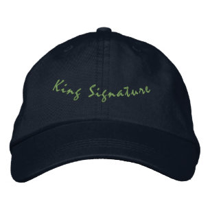 KING SIGNATURE Text verstellbare Navy-Mütze Modern Bestickte Baseballkappe