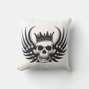 King Skull mit Flügeln Kissen