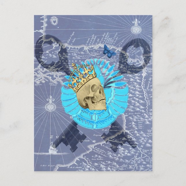 King Skull Postkarte (Vorderseite)