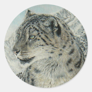 King Snow Leopard Aufkleber
