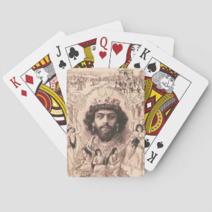 King Solomon umgeben von Tanzmädchen Spielkarten