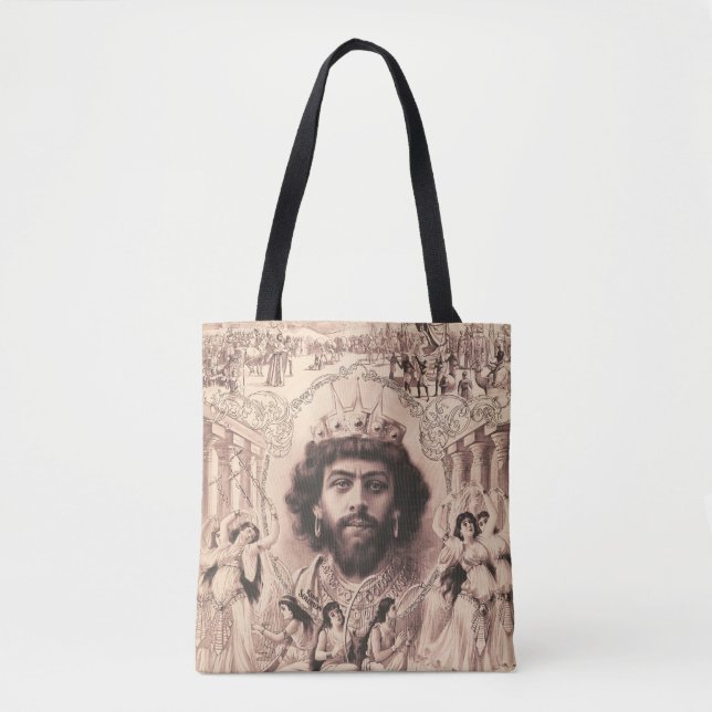 King Solomon umgeben von Tanzmädchen Tasche (Vorderseite)