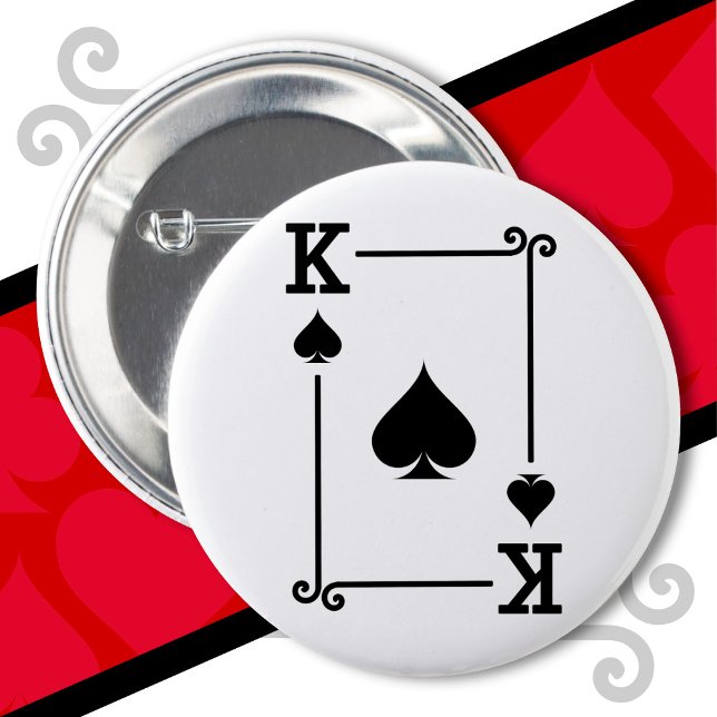 King Spades Card Kostüme Spielkarten Königliche Sp Button (Von Creator hochgeladen)