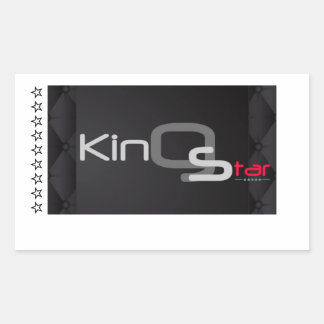 King Star Rechteckiger Aufkleber