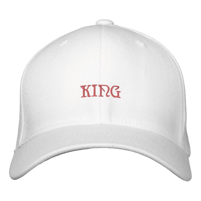 King Stickhut Bestickte Baseballkappe (Vorderseite)