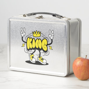 King Street Style Graffiti-Krone Metall Brotdose