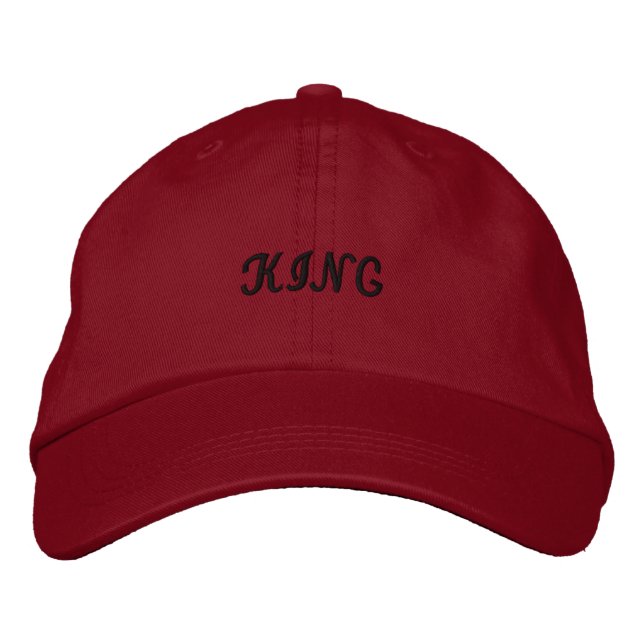 KING Super gut aussehend, Cool-Hat-Männerfrauen Bestickte Baseballkappe (Vorderseite)
