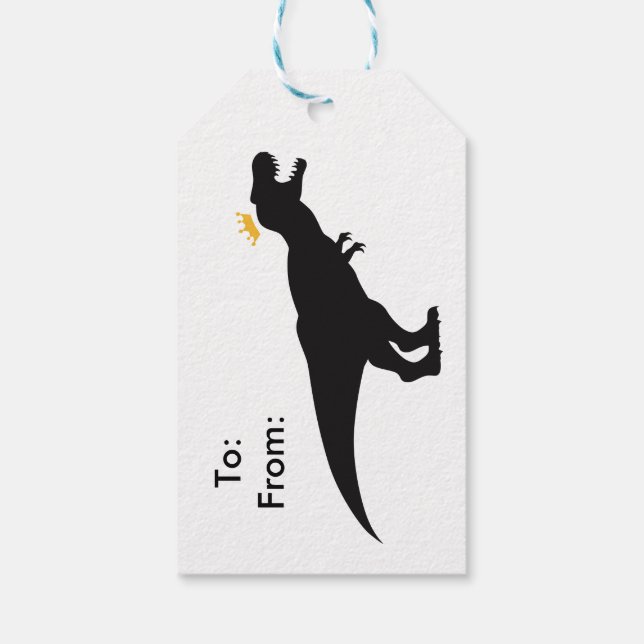 King T-Rex Geschenkanhänger (Rückseite)