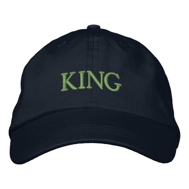 KING Text anpassbar für jeden Street Style Bestickte Baseballkappe (Vorderseite)