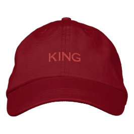 KING Text Color - Fuchsia Red-Hat Handsome Elegant Bestickte Baseballkappe