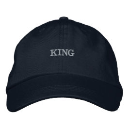 KING Text Erstellen Sie einen eigenen Textname-Hat Bestickte Baseballkappe