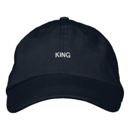 King text Name Classic Cotton-Hat für Männer-Junge Bestickte Baseballkappe