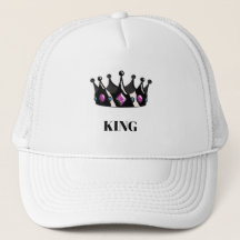 KING Text Print Custom Stylish Crown image White