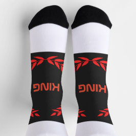 KING Text Printed Style Nachhaltige Premium Crew Socken