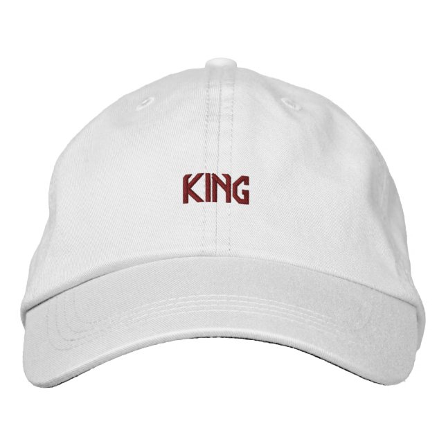 King Text Visor Hot schönen Hut bestickt Cap (Vorderseite)