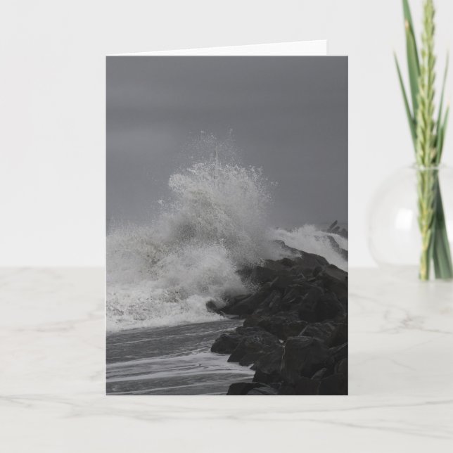 King Tide Waves am West Port, WA Karte (Vorderseite)