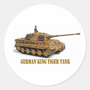 KING TIGER RUNDER AUFKLEBER
