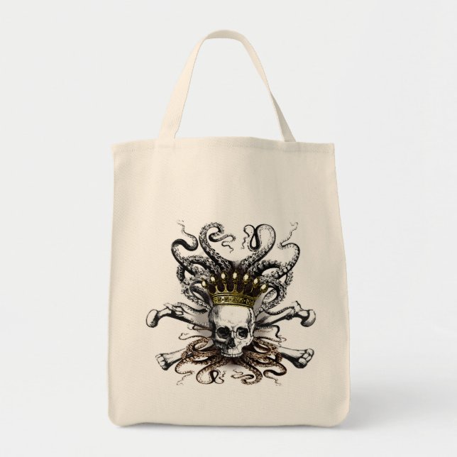 King Tintenfisch Skull Bag Tragetasche (Vorne)