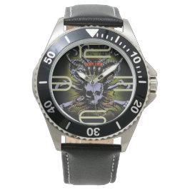 King Tintenfisch Skull Carpe Diem Watch Armbanduhr