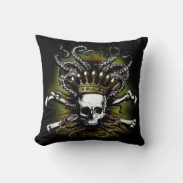 King Tintenfisch Skull Kissen