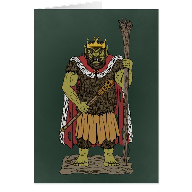 King Troll Grußkarte (Vorne)