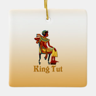 King Tut auf seinem Thron Keramikornament