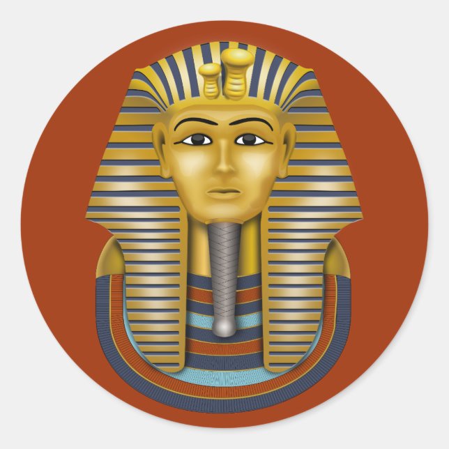 King Tut Classic Round Sticker (Vorderseite)