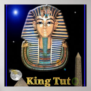 King tut digital art poster