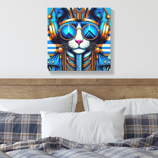 KING TUT PERSIAN CAT COOL 9 LEINWANDDRUCK (Insitu (Schlafzimmer))