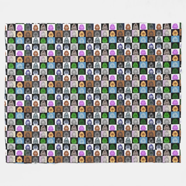 King Tut Pop Art Fleece Blanket (Vorderseite (Horizontal))