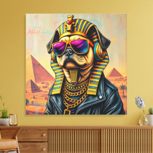 KING TUT PUG COOL 6 LEINWANDDRUCK