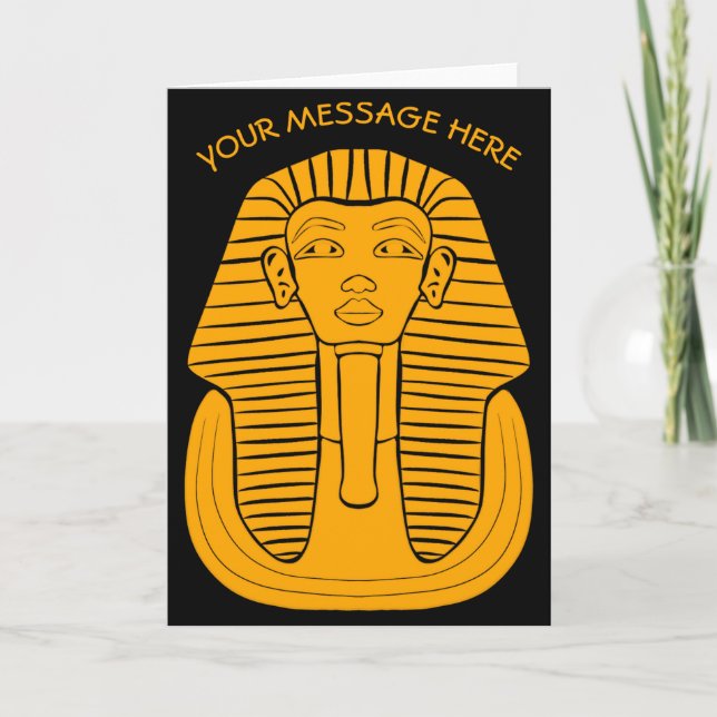 King Tut Tutankhamen Ancient Egyptian Graphic T Sh Karte (Vorderseite)