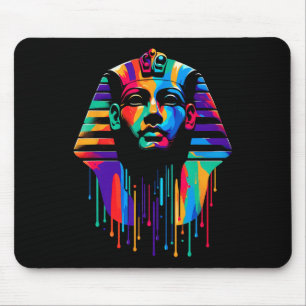 King Tut. Tutankhamun Minimalistisch Vibrant Style Mousepad