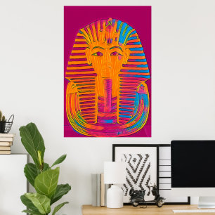 "King Tut's Brilliance" Egyptian Unique Wall Art Poster