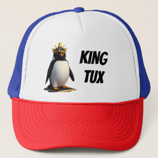 King Tux Linux Penguin Hat Truckerkappe